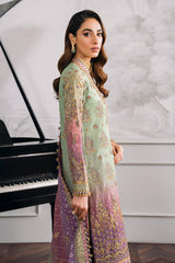 CHANTELLE BY BAROQUE | EXCLUSIVE WEAR | PREMIUM HAND EMBELLISHMENTE EMBROIDERED CHIFFON DRESS | UNSTITCHED 3-PIECE SUIT | DESIGN-12-08
