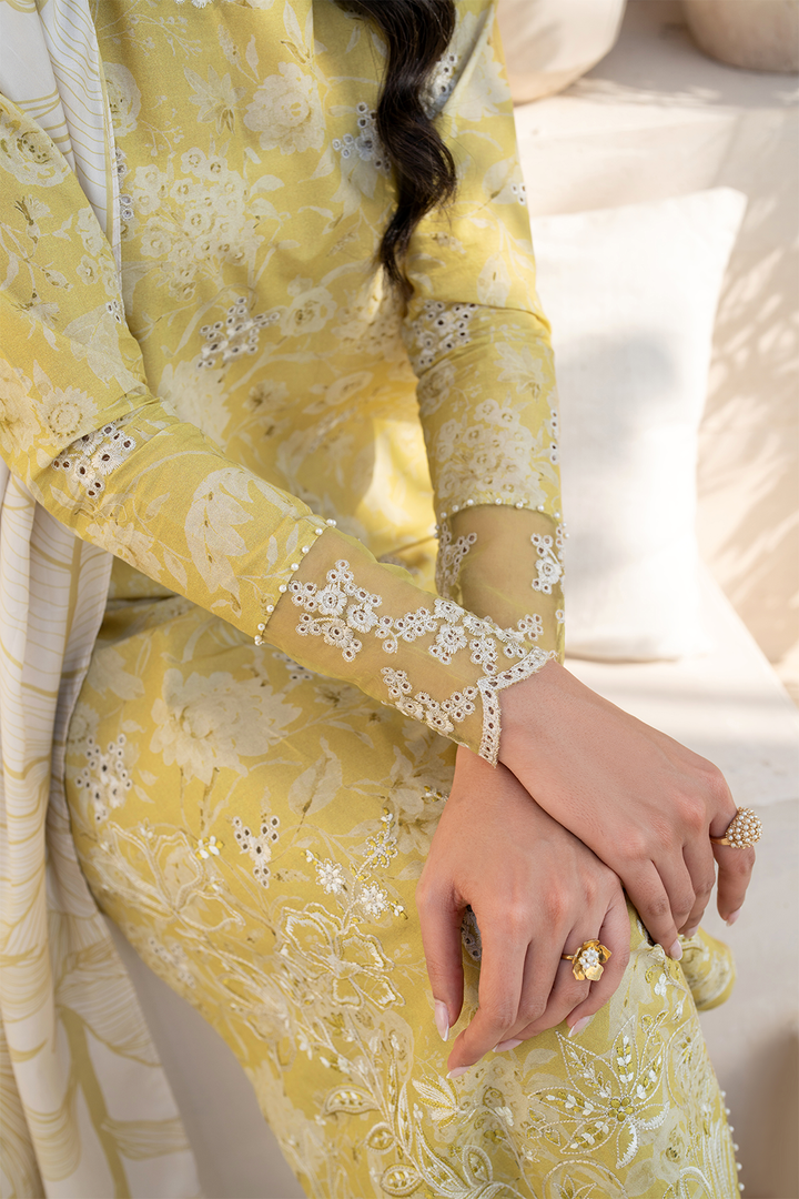 IZNIK | LUXURY DIGITAL PRINTED WITH HEAVY CHICKENKARI EMBROIDERED LAWN - UNSTITCHED 3-PIECE SUIT | EFL-08
