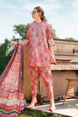 MARIA B | M PRINT 25' WITH EMBROIDERED LAWN | UNSTITCHED 3 PIECE SUIT | MPT-2513-A