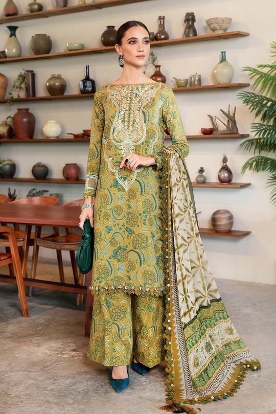 MARIA.B | MPRINTS WITH EMBROIDERED LAWN | UNSTITCHED 3-PIECE SUIT | MPT-2513-B