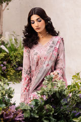 DAHLIA BY IZNIK LUXURY CHIKANKARI LAWN PRINTED WITH EMBROIDERED - UNSTITCHED 3 PC SUIT