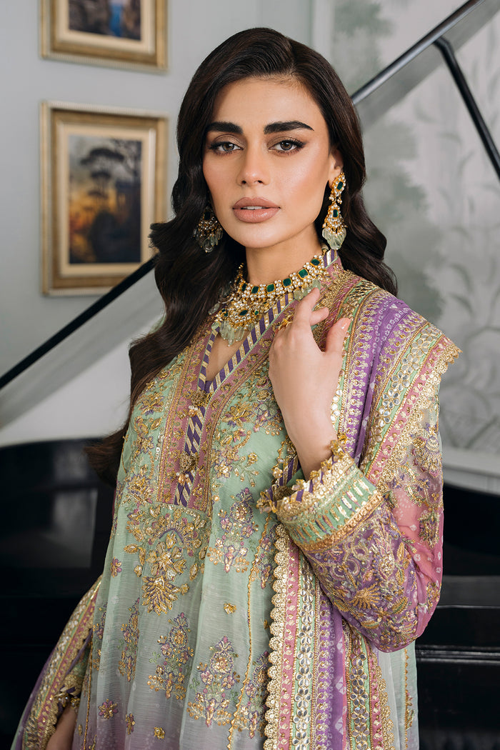 CHANTELLE BY BAROQUE | EXCLUSIVE WEAR | PREMIUM HAND EMBELLISHMENTE EMBROIDERED CHIFFON DRESS | UNSTITCHED 3-PIECE SUIT | DESIGN-12-08