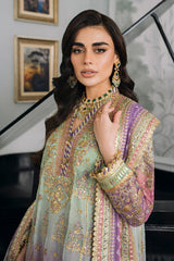 CHANTELLE BY BAROQUE | EXCLUSIVE WEAR | PREMIUM HAND EMBELLISHMENTE EMBROIDERED CHIFFON DRESS | UNSTITCHED 3-PIECE SUIT | DESIGN-12-08
