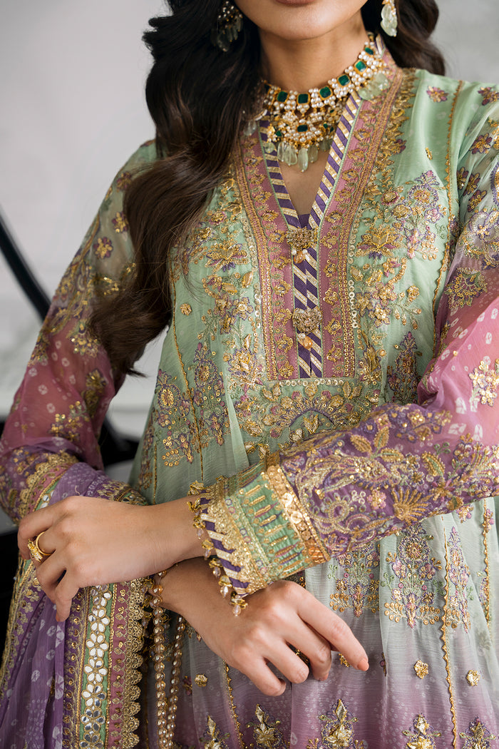 CHANTELLE BY BAROQUE | EXCLUSIVE WEAR | PREMIUM HAND EMBELLISHMENTE EMBROIDERED CHIFFON DRESS | UNSTITCHED 3-PIECE SUIT | DESIGN-12-08