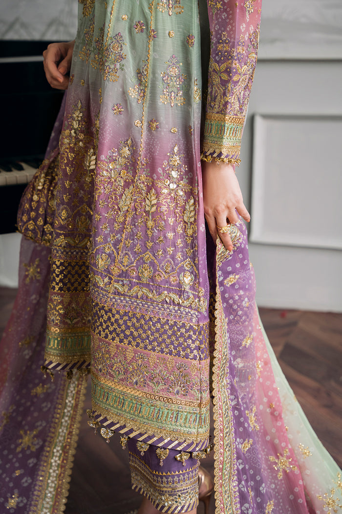 CHANTELLE BY BAROQUE | EXCLUSIVE WEAR | PREMIUM HAND EMBELLISHMENTE EMBROIDERED CHIFFON DRESS | UNSTITCHED 3-PIECE SUIT | DESIGN-12-08