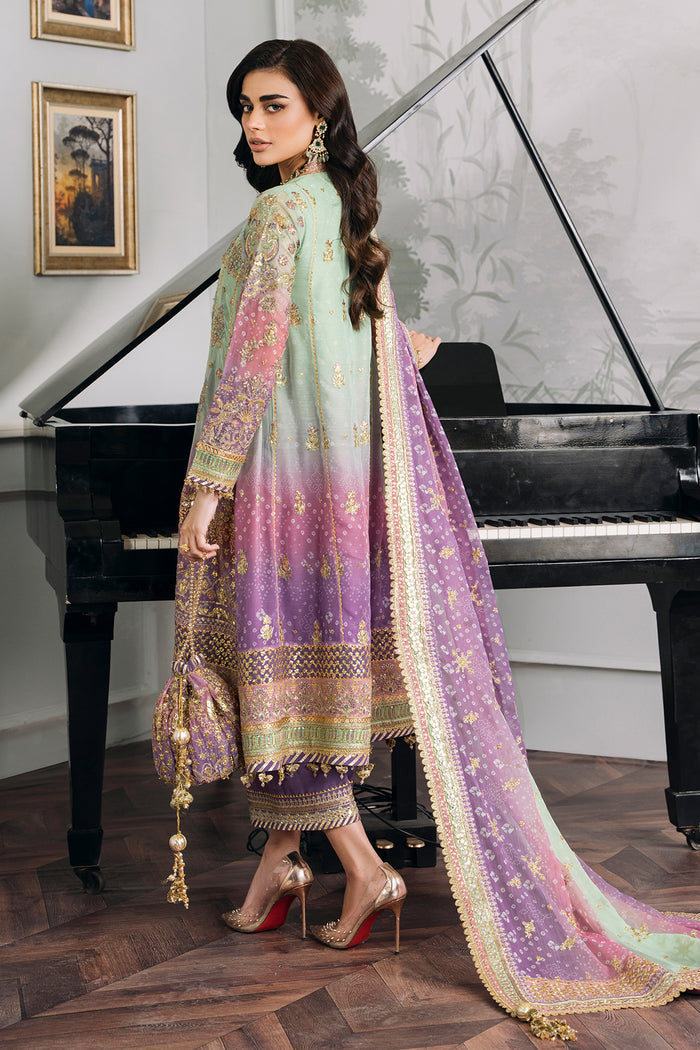 CHANTELLE BY BAROQUE | EXCLUSIVE WEAR | PREMIUM HAND EMBELLISHMENTE EMBROIDERED CHIFFON DRESS | UNSTITCHED 3-PIECE SUIT | DESIGN-12-08