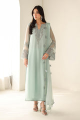 BAROQUE | THIS ELEGANT SET FEATURES A HANDMADE EMBELLISHED EMBROIDERED CHIFFON SHIRT | UNSTITCHED 3-PIECE SUIT | PR-1153