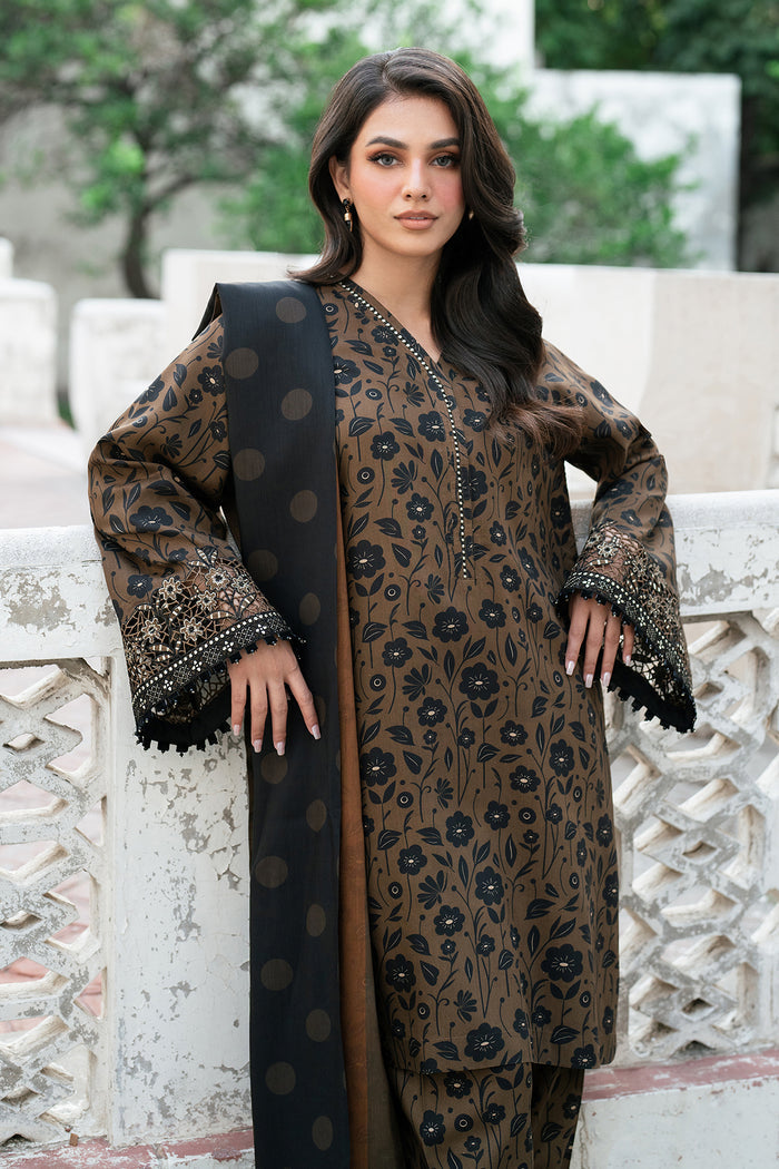 BAROQUE | LUXURY DIGITAL PRINTED WITH EMBROIDERED LAWN UNSTITCHED 3-PIECE SUIT | VISCOSE UF-4006