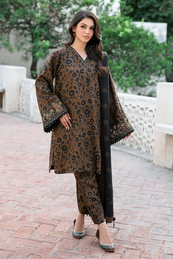 BAROQUE | LUXURY DIGITAL PRINTED WITH EMBROIDERED LAWN UNSTITCHED 3-PIECE SUIT | VISCOSE UF-4006