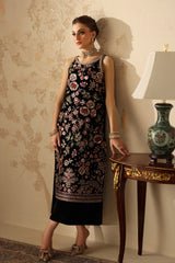 BAROQUE | THIS LUXURIOUS EMBROIDERED VELVET ENSEMBLE BLENDS RICH TEXTURES WITH DELICATE CRAFTSMANSHIP | UNSTITCHED 3-PIECE SUIT | SF-4312