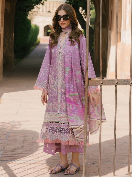 GULABI BAAGH BY BIN ILYAS | PREMIUM MULTI THREAD EMBROIDERED LAWN | UNSTITCHED 3-PIECE SUIT | 155-A