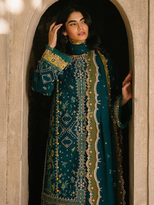 BIN ILYAS | FESTIVE EID 25' | MULTI THREAD EMBROIDERED LAWN | UNSTITCHED 3 PIECE SUIT | 157-A