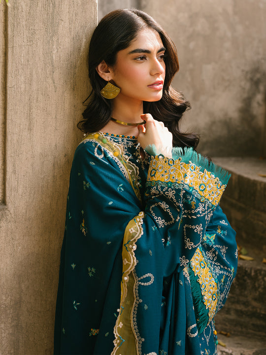 BIN ILYAS | FESTIVE EID 25' | MULTI THREAD EMBROIDERED LAWN | UNSTITCHED 3 PIECE SUIT | 157-A