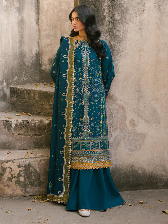 BIN ILYAS | FESTIVE EID 25' | MULTI THREAD EMBROIDERED LAWN | UNSTITCHED 3 PIECE SUIT | 157-A