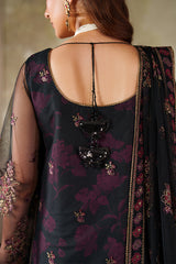 ASHAAL BY ZARIF | BEAUTIFULLY MULTI DIGITAL PRINTED SILK INNER & ELEGANTLY MULTI THREAD EMBROIDERED SEQUENCE WORK WITH HANGING TASSELS WORK NET SHIRT | UNSTITCHED 3-PIECE SUIT | ZRF-ZPE-05