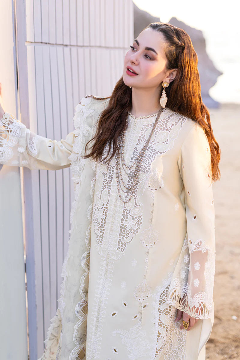 Qalamkar Off-White Luxury Lawn Collection Replica