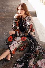 BAROQUE | BEAUTIFULLY MULTI DIGITAL PRINTED LAWN WITH THREAD EMBROIDERED SEQUENCE WORK | UNSTITCHED 3-PIECE SUIT | SF-4065