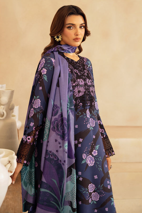 RIWAJ BY RAMSHA | DIGITAL PRINTED LAWN WITH HEAVY EMBROIDERED | UNSTITCHED 3-PIECE SUIT |J-405