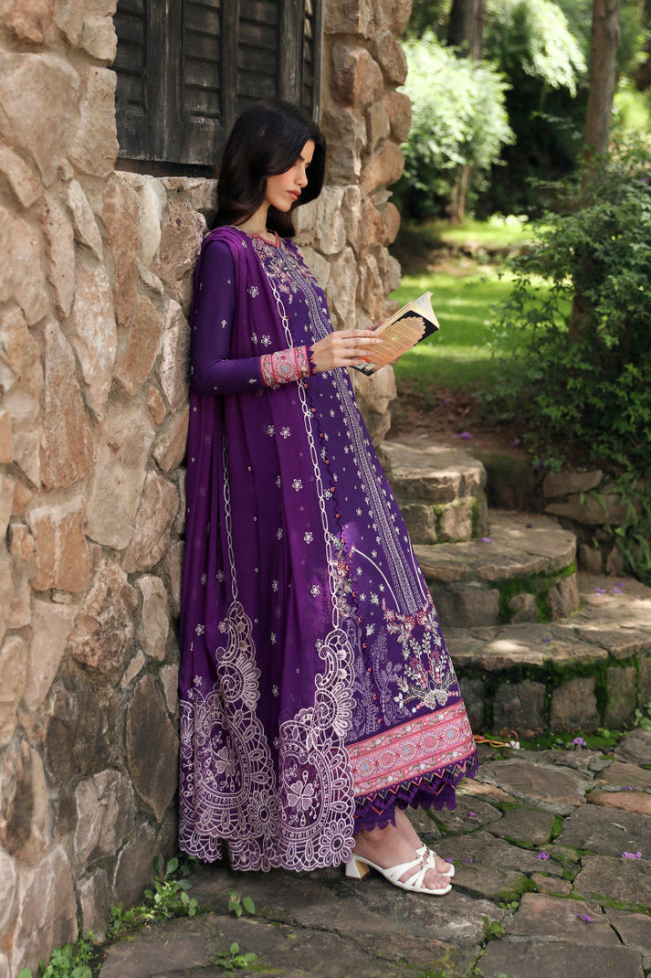 QLINEKARI BY QALAMKAR | HEAVY MULTI THREAD EMBROIDERED LAWN | UNSTITCHED 3-PIECE SUIT - LM-15-EIMERA