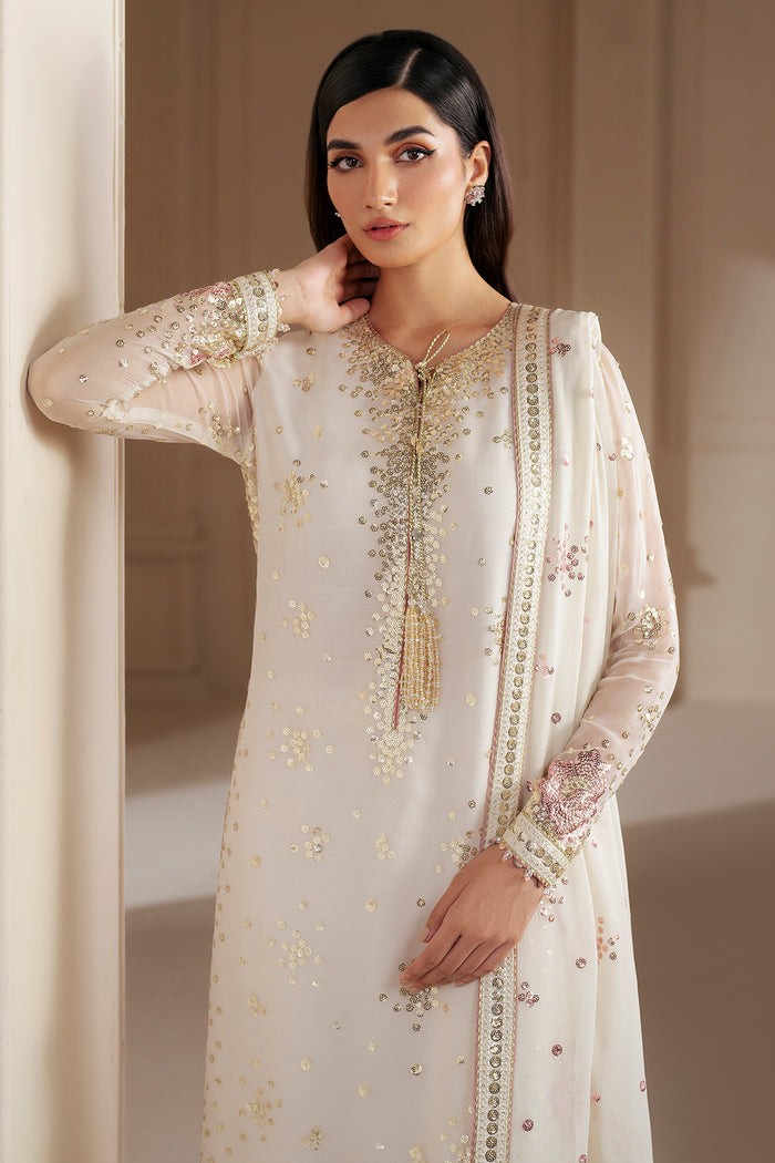 JAZMIN - ELEGANTLY ARTICLE | LUXURY CHIFFON | FULLY HEAVY EMBROIDERED SEQUENCE WORK | UNSTITCHED 3-PIECE SUIT | UC-3069