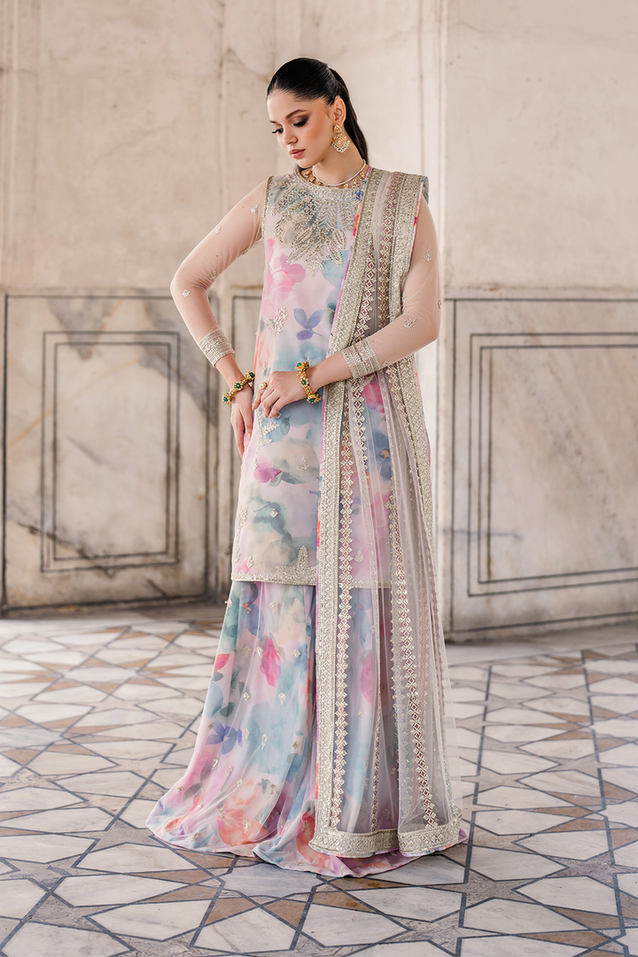 IZNIK | LUXURY LAWN MULTI DIGITAL PRINTED WITH FULL EMBROIDERED UNSTITCHED 3-PIECE SUIT | UE-312 PRINTED GEORGETTE