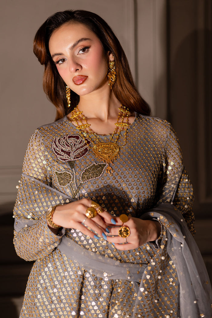NUREH | AMAZING ARTICLE | LUXURY CHIFFON | FULLY HEAVY EMBROIDERED SEQUENCE WORK | UNSTITCHED 3-PIECE SUIT | TW-16