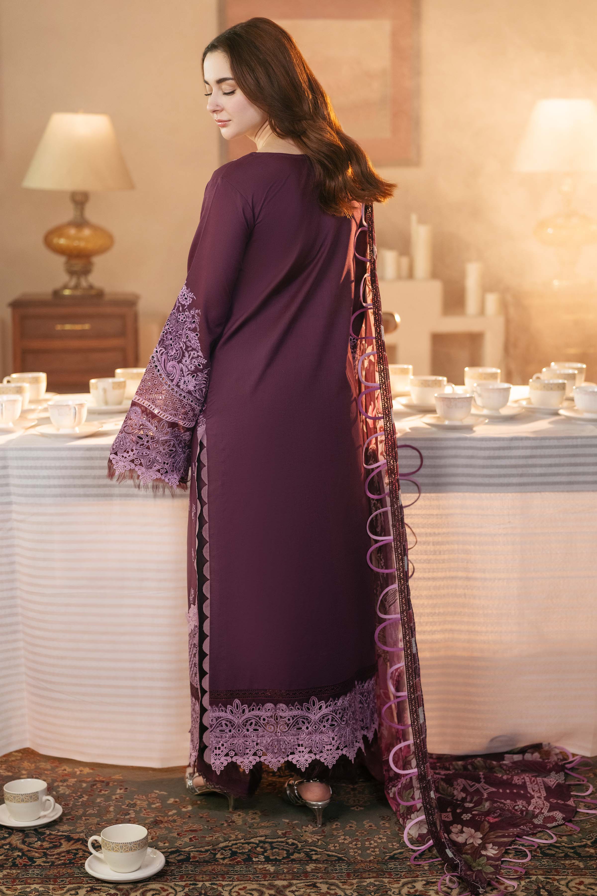 OMBRE INTEZAR BY JADE | ELEGANTLY CHICKANKARI WORK WITH HEAVY EMBROIDERED | UNSTITCHED 3-PIECE SUIT | HANIA AMIR