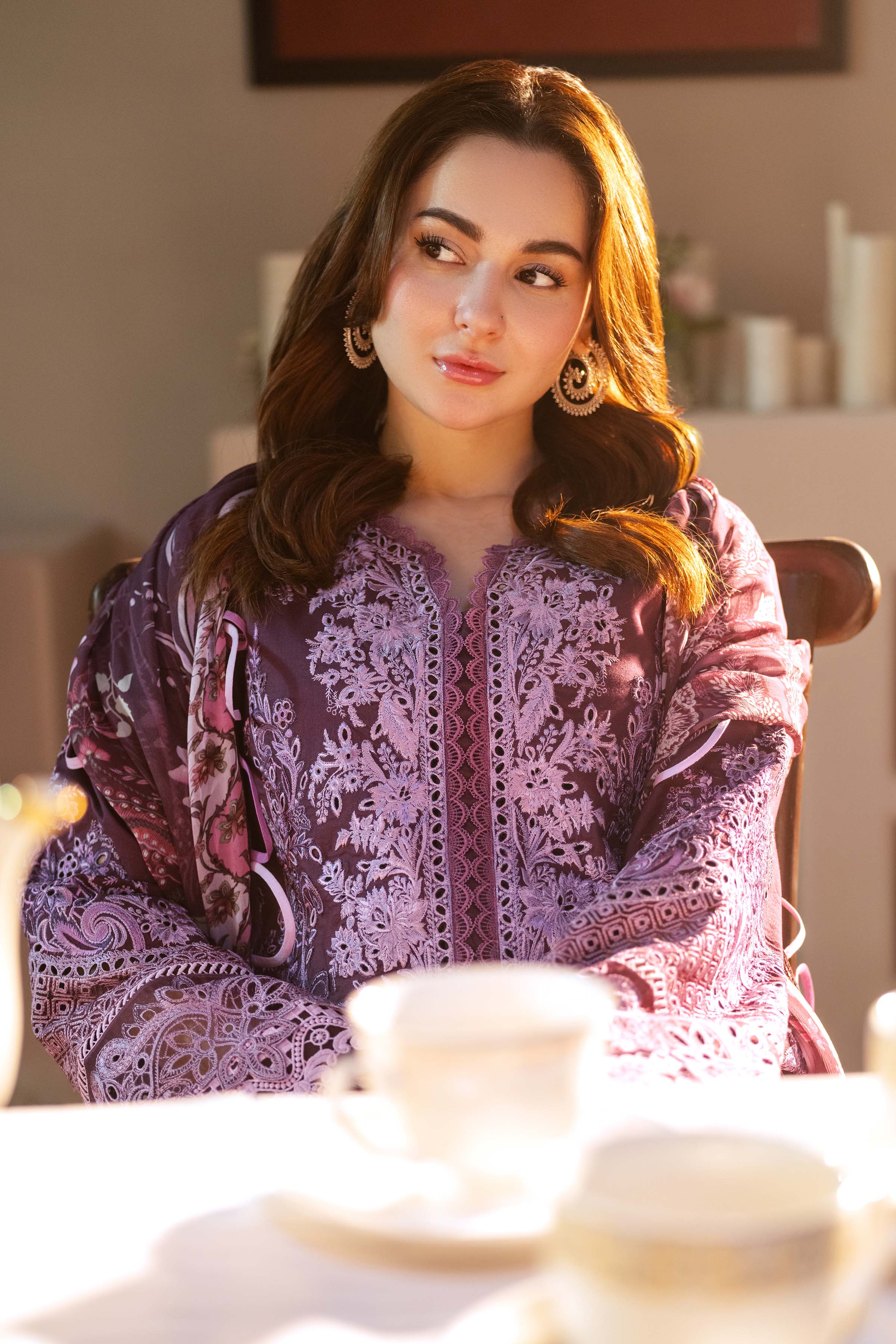 OMBRE INTEZAR BY JADE | ELEGANTLY CHICKANKARI WORK WITH HEAVY EMBROIDERED | UNSTITCHED 3-PIECE SUIT | HANIA AMIR