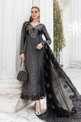 MARIA B LUXURY WEDDING EMBROIDERED CHIFFON - 3 PC UNSTITCHED SUIT