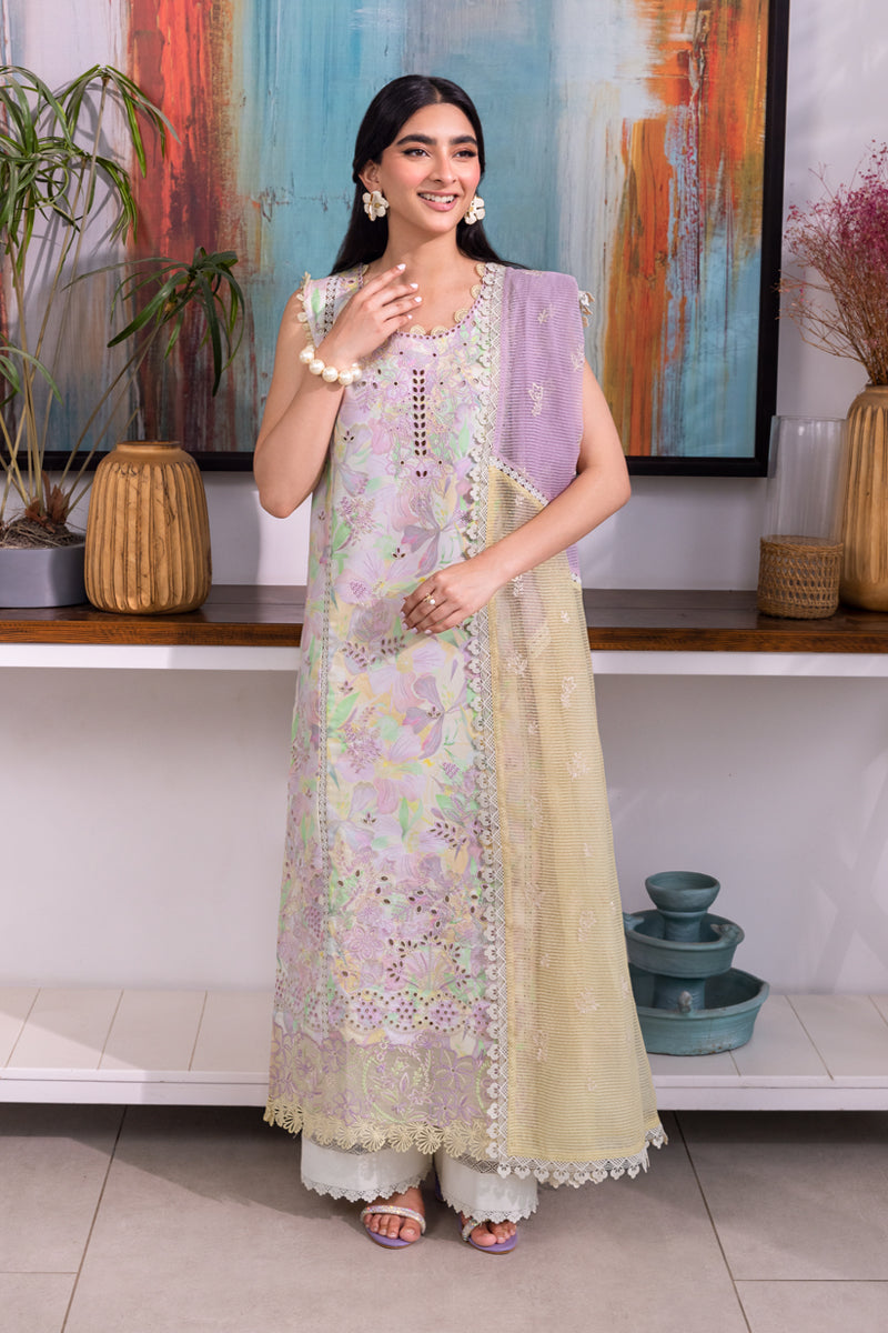 LARA BY RANG RASIYA | BEAUTIFULLY MULTI DIGITAL PRINTED WITH CHICKENKARI LAWN & MULTI THREAD EMBROIDERED WORK | UNSTITCHED 3-PIECE SUIT | RR25V05SCD04