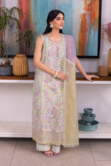 LARA BY RANG RASIYA | BEAUTIFULLY MULTI DIGITAL PRINTED WITH CHICKENKARI LAWN & MULTI THREAD EMBROIDERED WORK | UNSTITCHED 3-PIECE SUIT | RR25V05SCD04