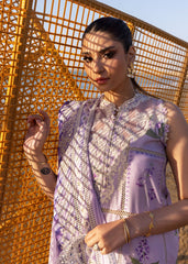 A GIRL IN THE GARDEN BY CRIMSON | ELEGANTLY MULTI DIGITAL PRINTED WITH FULLY HEAVY CHICKENKARI WORK & MULTI THREAD EMBROIDERED LAWN | UNSTITCHED 3-PIECE SUIT | D-07-A