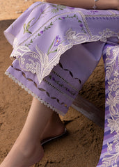 A GIRL IN THE GARDEN BY CRIMSON | ELEGANTLY MULTI DIGITAL PRINTED WITH FULLY HEAVY CHICKENKARI WORK & MULTI THREAD EMBROIDERED LAWN | UNSTITCHED 3-PIECE SUIT | D-07-A