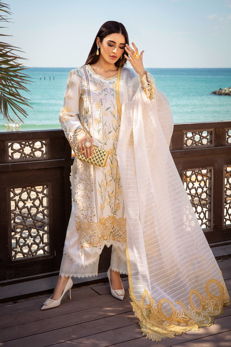 NOOREH BY RANG RASIYA LUXURY LAWN FULL HEAVY MULTI THREAD EMBROIDERED UNSTITCHED 3-PIECE SUIT