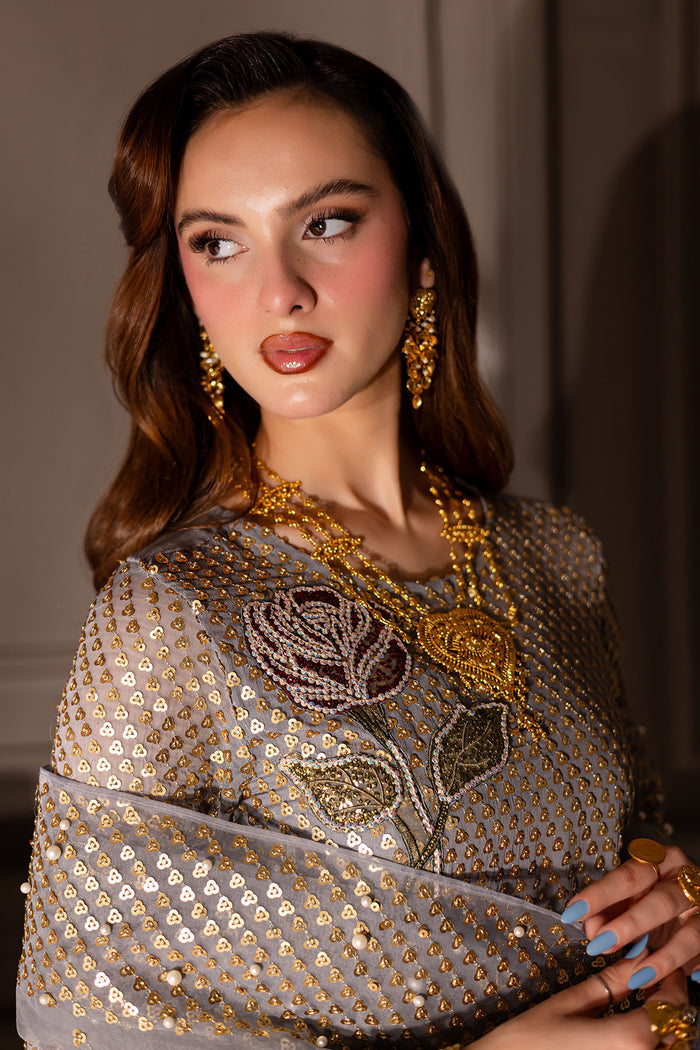 NUREH | AMAZING ARTICLE | LUXURY CHIFFON | FULLY HEAVY EMBROIDERED SEQUENCE WORK | UNSTITCHED 3-PIECE SUIT | TW-16