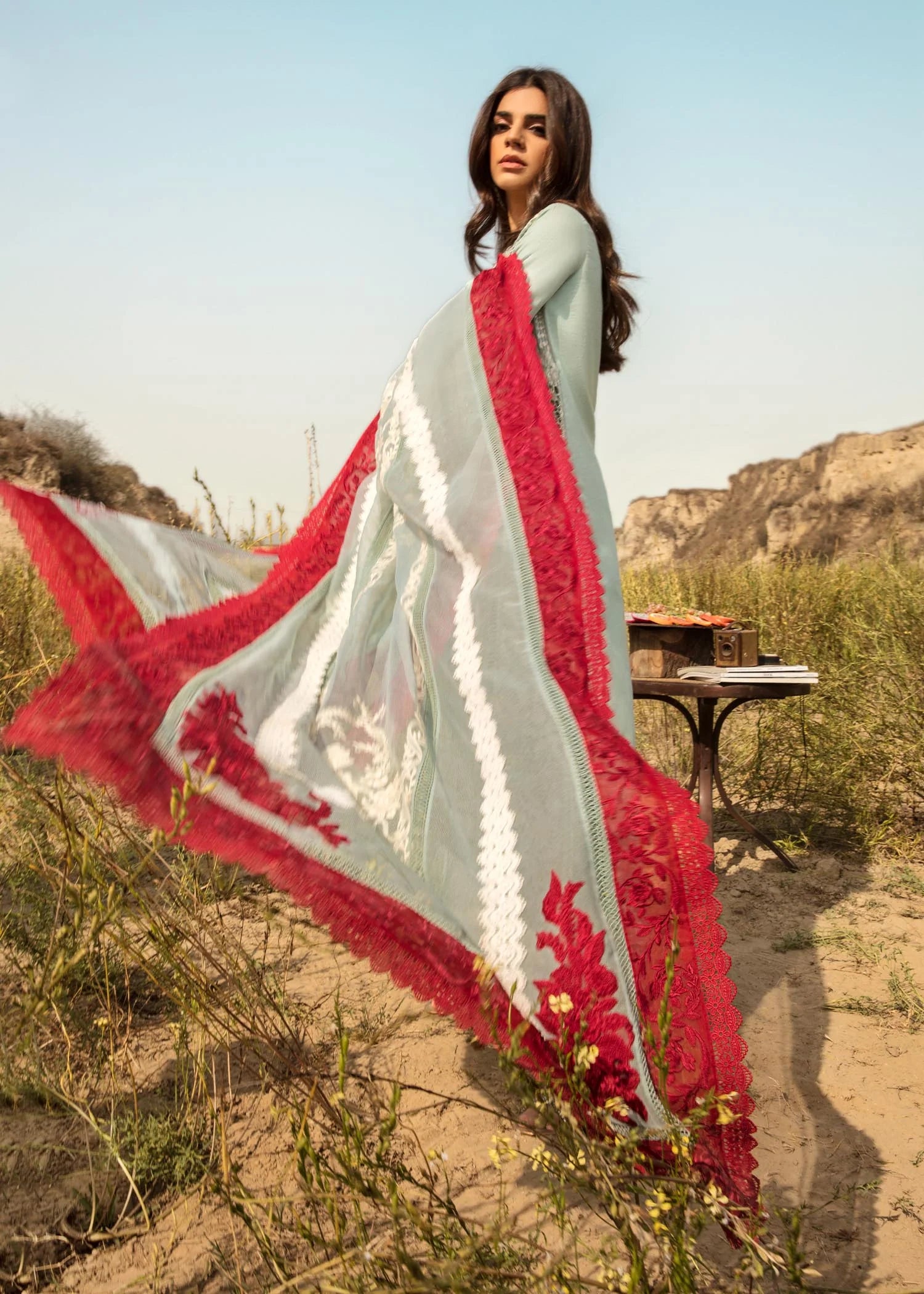 OPEL BY SAIRA SHAKIRA - LUXURY CHIKANKARI LAWN WITH EMBROIDERED COLLECTION - UNSTITCHED 3-PIECE SUIT