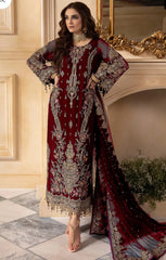 CHARIZMA | EXCLUSIVE WEAR | PREMIUM LUXURY HAND EMBELLISHMENT EMBROIDERED CHIFFON WITH PREMIUM EMBROIDERED DUPATTA | UNSTITCHED 3-PIECE SUIT