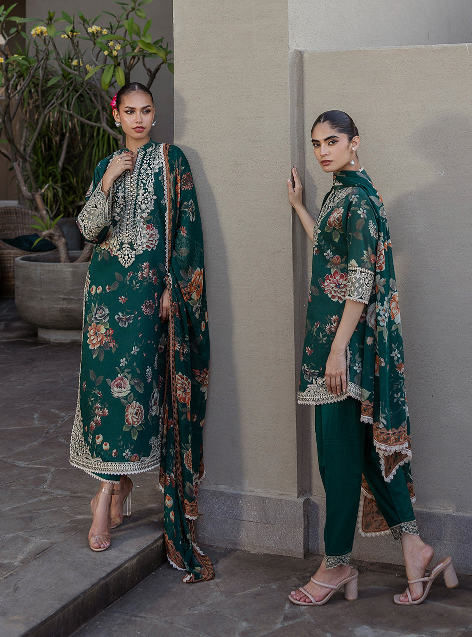 VELINA BY ZAINAB CHOTTANI | LUXURY MULTI DIGITAL PRINTED LAWN WITH HEAVY THREAD EMBROIDERED WORK | UNSTITCHED 3-PIECE SUIT | DC-01-UNS