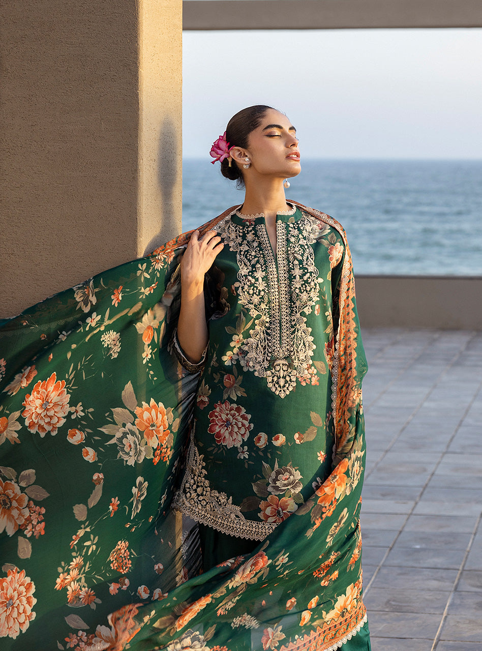 VELINA BY ZAINAB CHOTTANI | LUXURY MULTI DIGITAL PRINTED LAWN WITH HEAVY THREAD EMBROIDERED WORK | UNSTITCHED 3-PIECE SUIT | DC-01-UNS