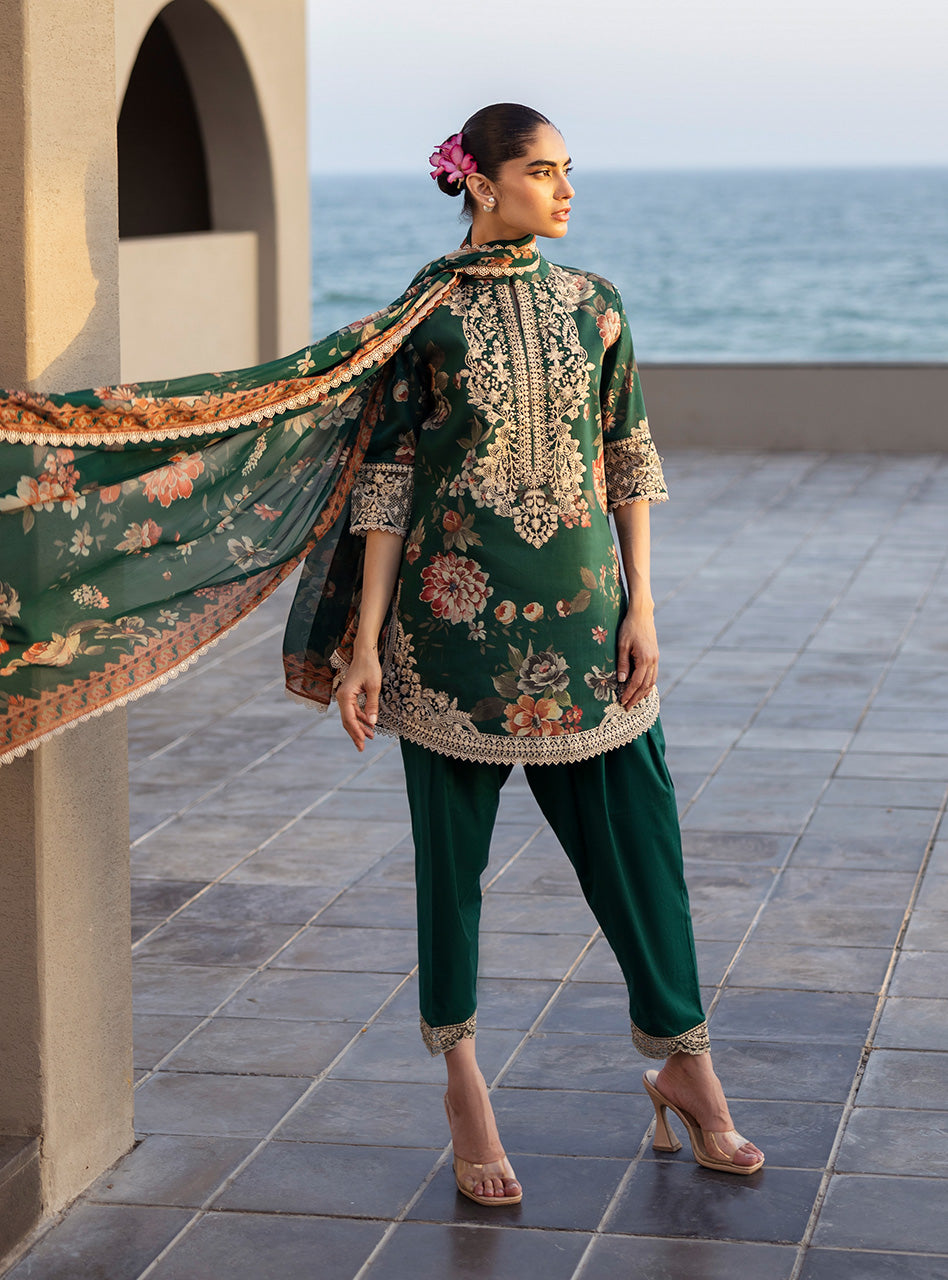 VELINA BY ZAINAB CHOTTANI | LUXURY MULTI DIGITAL PRINTED LAWN WITH HEAVY THREAD EMBROIDERED WORK | UNSTITCHED 3-PIECE SUIT | DC-01-UNS