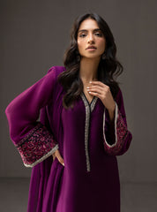 PLUM DUSK BY ZAINAB CHOTTANI | LUXURY MULTI DIGITAL PRINTED TWO TONE SHADES SILK DRESS |  UNSTITCHED 3-PIECE SUIT