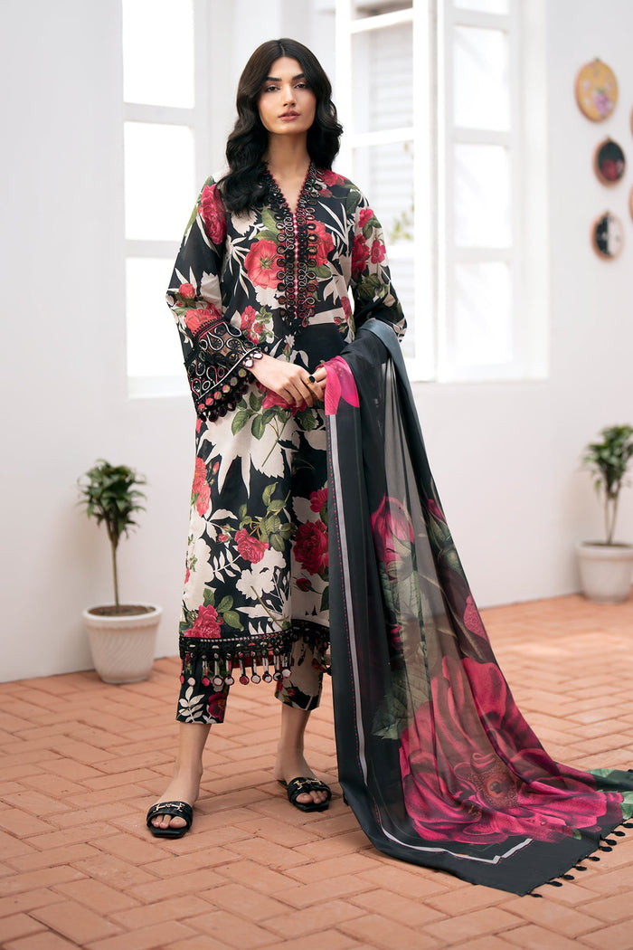 BAROQUE | LUXURY LAWN DIGITAL PRINTED WITH EMBROIDERED | UNSTITCHED 3-PIECE SUIT | BL-UF-532 | SUMMER COLLECTION