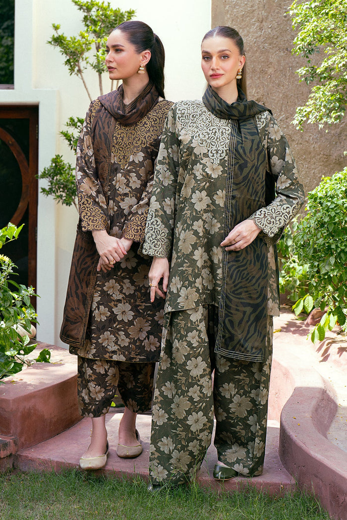 BAROQUE | LUXURY LAWN DIGITAL PRINTED WITH HEAVY EMBROIDERED|UNSTITCHED 3-PIECE SUIT |UF-764