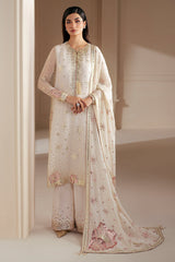 JAZMIN - ELEGANTLY ARTICLE | LUXURY CHIFFON | FULLY HEAVY EMBROIDERED SEQUENCE WORK | UNSTITCHED 3-PIECE SUIT | UC-3069