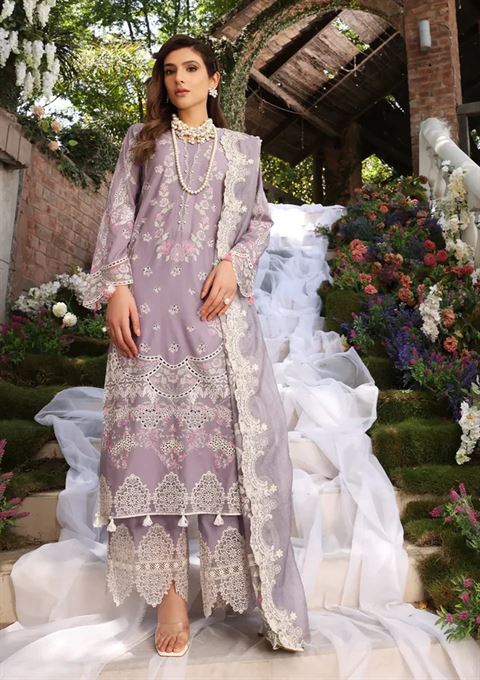 RAPUNZEL || ELAF FESTIVE CHIKANKARI LAWN 25" FULL HEAVY EMBROIDERED DRESS UNSTITCHED 3-PIECE