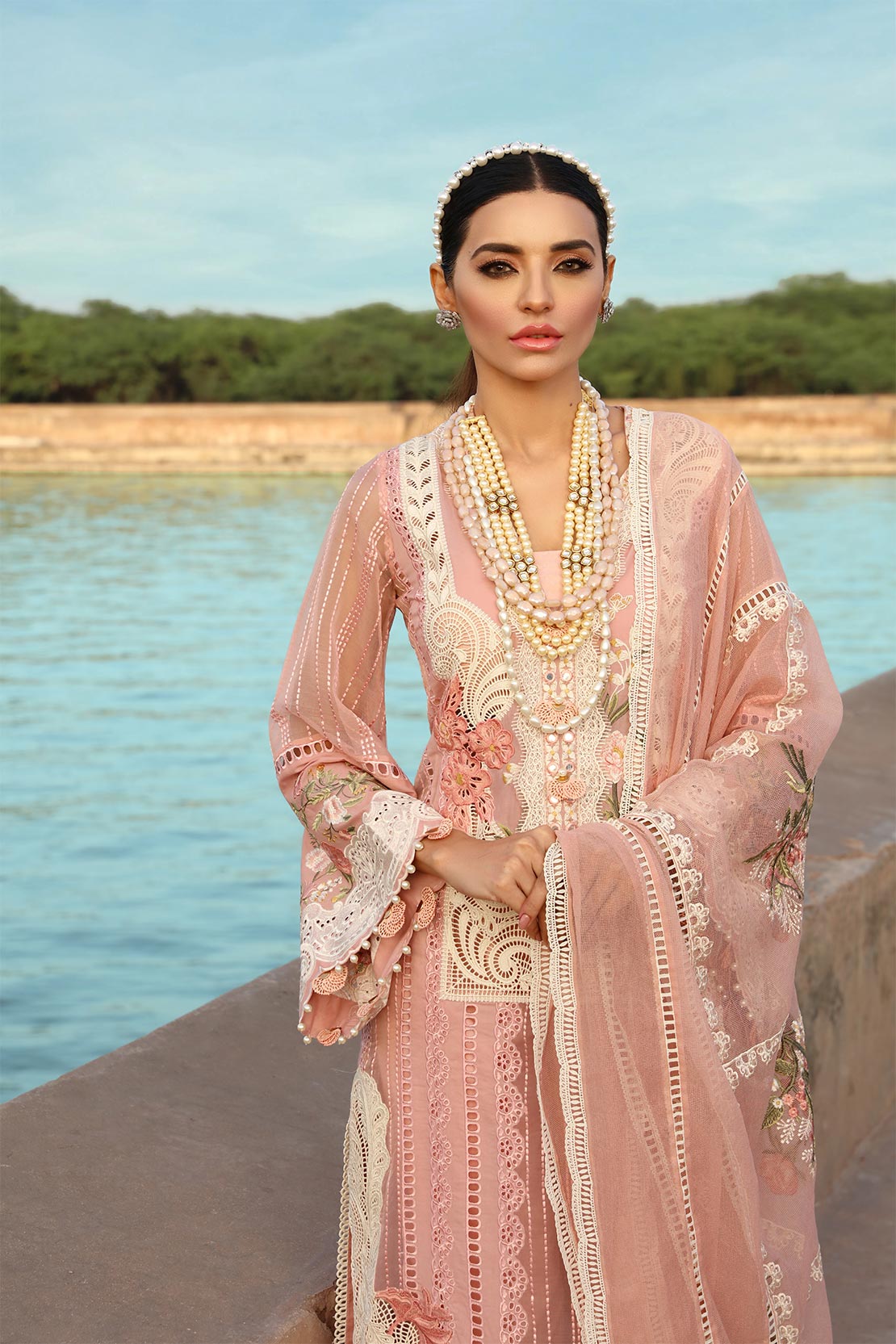 CRIMSON | A LACEY SUMMER - ROSE | LUXURY CHICKANKARI LAWN WITH HEAVY EMBROIDERED | UNSTITCHED 3-PIECE SUIT