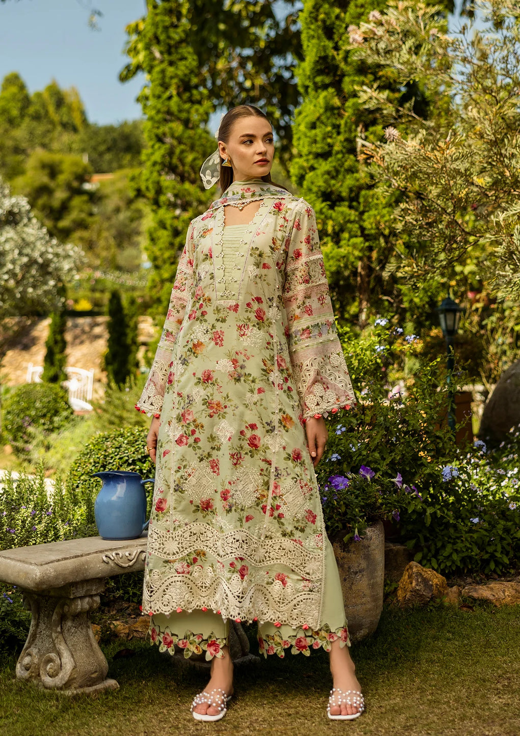 DEAR PARADISE BY ELAF | MULTI DIGITAL PRINTED WITH CHICKENKARI LAWN & HEAVY THREAD EMBROIDERED WORK | UNSTITCHED 3-PIECE SUIT | ELK-04A