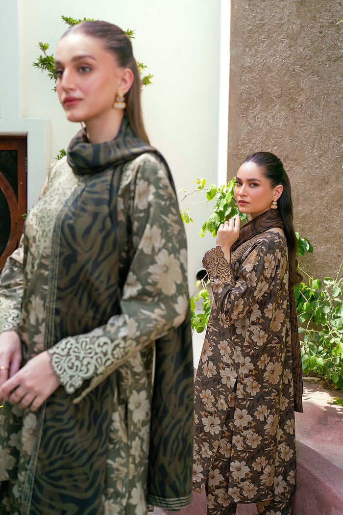 BAROQUE | LUXURY LAWN DIGITAL PRINTED WITH HEAVY EMBROIDERED|UNSTITCHED 3-PIECE SUIT |UF-764