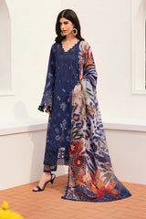 BAROQUE | ELEGANTLY ARTICLE | CHICKENKARI LAWN | FULLY HEAVY THREAD EMBROIDERED WORK WITH LAZER CUT DESIGN WORK UNSTITCHED 3-PIECE SUIT | EL-D07