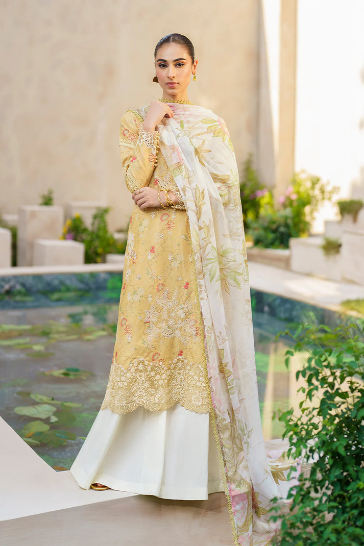 IZNIK | LUMINARY CHIKANKARI | EMBROIDERED & DIGITAL PRINTED LAWN | UNSTITCHED 3 PIECE SUIT